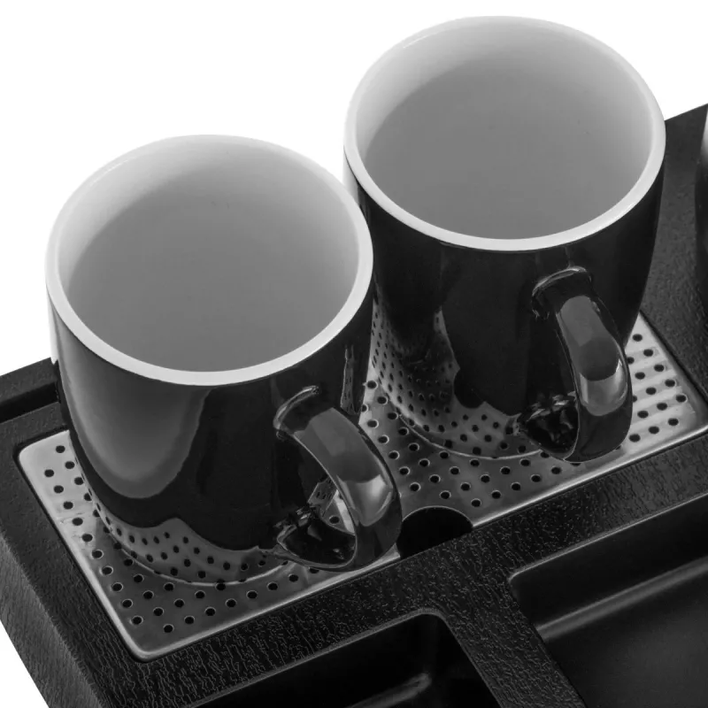 Adler AD 1387 chaleira elétrica de hotel com tabuleiro e chávenas, 1 l, aço inoxidável