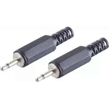 Conector de cabo ShiverPeaks BS51300-2 2,5 mm preto macho 2 unid.