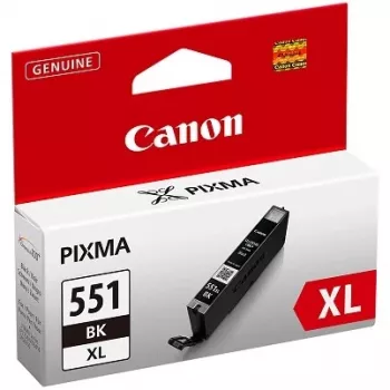 Tinteiro Canon CLI-551XL BK c/ tinta 1 unid. Original Alto (XL) Rendimento Fotográfico Preto