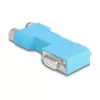 DELOCK D-Sub 9 conector macho/fêmea para M12 5 pinos codificação A distribuidor CAN-Bus 90° azul