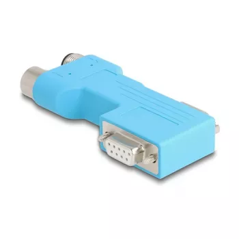 DELOCK D-Sub 9 conector macho/fêmea para M12 5 pinos codificação A distribuidor CAN-Bus 90° azul