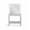 Conjunto de penteadeira top e shop Marina T+ 2S+L, cor caxemira, aglomerado, espelho LED, 810×500×1500 mm