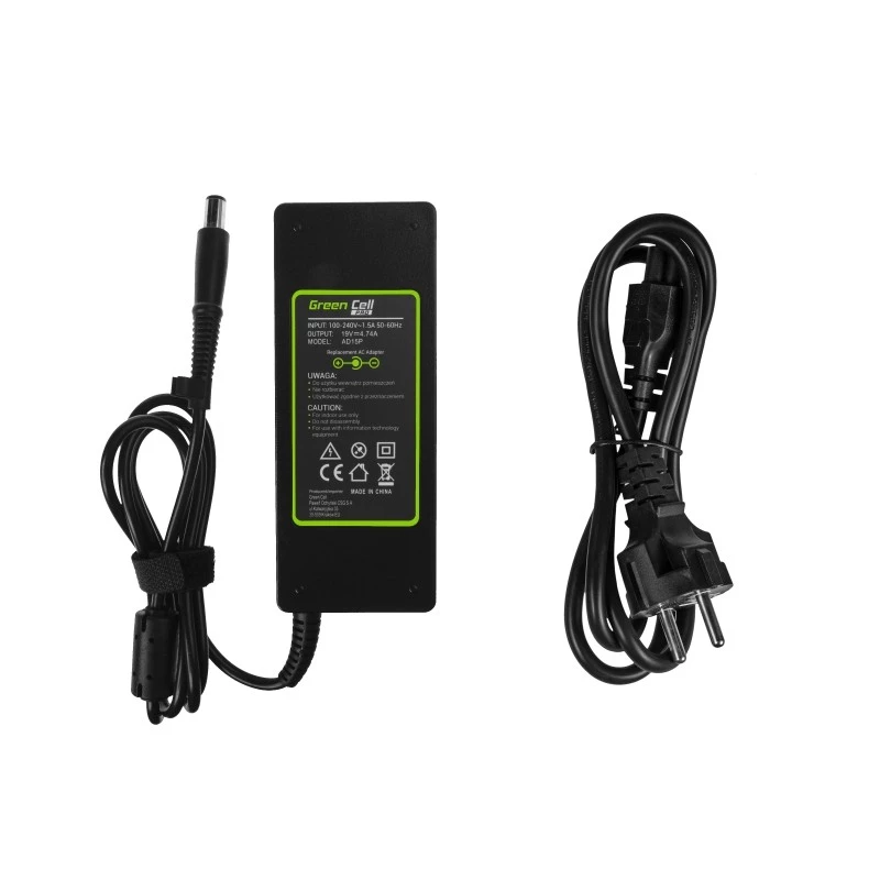 Green Cell AD15P PRO transformador de 90 W para portáteis HP, 19 V 4,74 A, para interior, preto