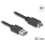 Cabo USB DeLOCK 10 Gbit/s Type-E Key A 20 pinos macho para Type-A macho 30 cm