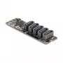 Adaptador SATA interno DELOCK 64241 M.2 (Key B+M) para 5x SATA com JMicron JMB585, indicadores LED, para PC