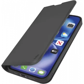 Carteira com suporte SBS TEWALIPSE25K para iPhone SE 2025 — preta, carteira + suporte