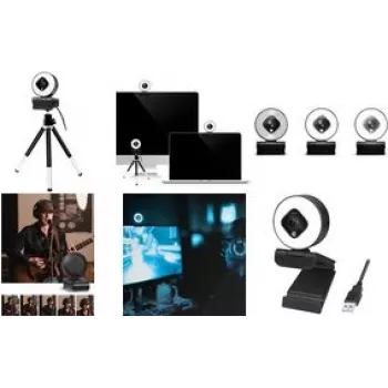 Webcam LogiLink UA0384 LL1 Stream, USB 2.0, HD 1920x1080, 76 graus, preto (UA0384)