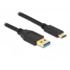 Cabo USB DeLOCK SuperSpeed USB 3.2 Gen 2 Type-A para Type-C 3 m