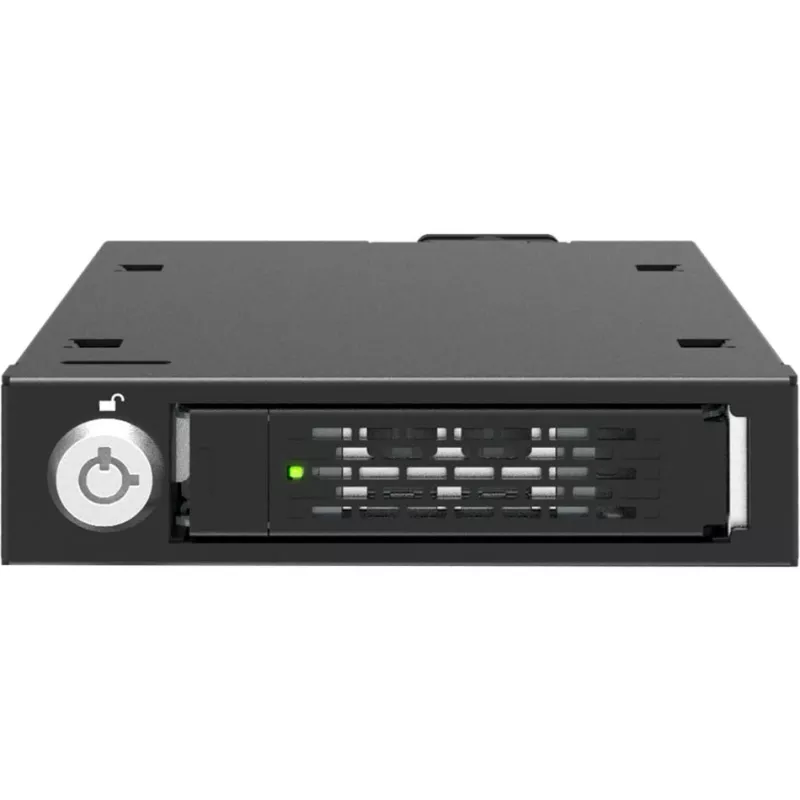 ICY DOCK - ToughArmor - MB601V5K-B - Caixa de baía removível para 1 unidade U.2/U.3 NVMe SSD 2,5 PCIe 5.0 para baía externa de 3,5 (1 x MCIO 4i SFF-TA-1