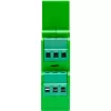 Shelly Pro Dimmer 2PM de encastrar azul, verde, cinzento