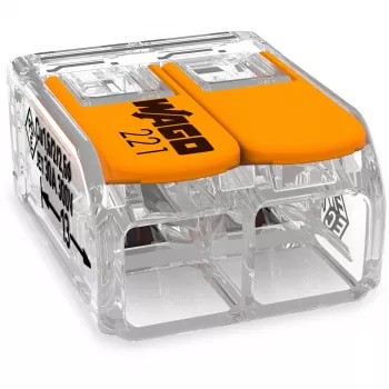 WAGO 221-612 - reto - 450 V - Laranja - Transparente - EN 60664