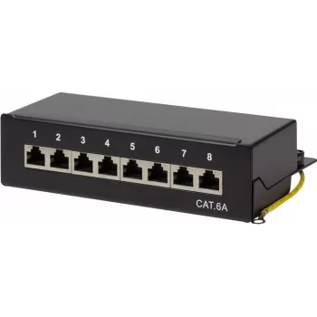 LogiLink NP0018B - 10 Gigabit Ethernet - 10000 Mbit/s - Cat.6A STP - preto - aço - ISO/IEC 11801 - TIA/EIA 568C.2 (NP0018B)