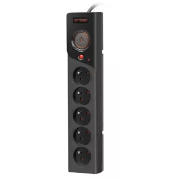 Régua de tomadas Armac Z5 Preto 5 tomadas AC 250 V 5 m