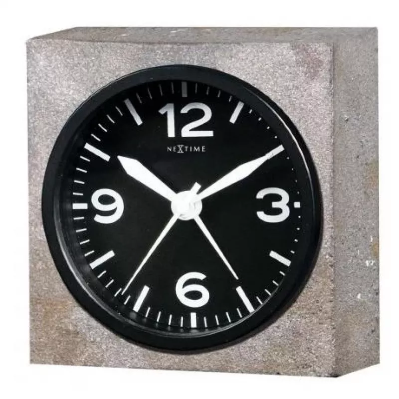 Relógio de parede NeXtime 5167 Real Time Heavy Metal, 9,5x9,5x3,2 cm, cinzento