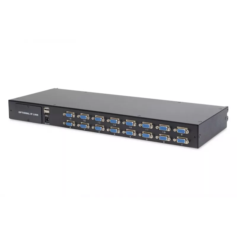 Consola KVM de rack LCD 19 polegadas 16 portas DIGITUS DS-72211-3US