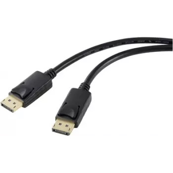 Cabo de ligação DisplayPort Renkforce macho DisplayPort 5,00 m preto RF-5245270 DisplayPort 1.2 Cabo DisplayPort (RF-5245270)