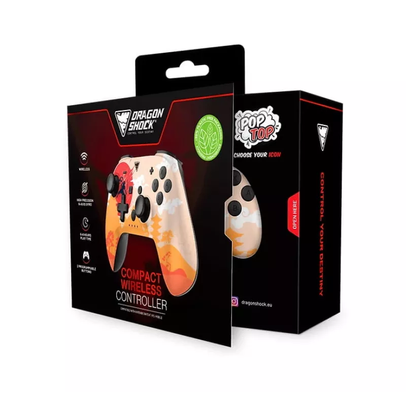 Dragonshock PopTop Compact - comando - Nintendo Switch - botão Voltar - D-Pad - botão Home - botão Reset - sem fios - Bluetooth - USB Type-C (D