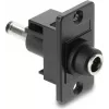 Adaptador de montagem em painel DC 5,5×2,1 mm conector fêmea para DC 5,5×2,1 mm conector macho, DELOCK 91116