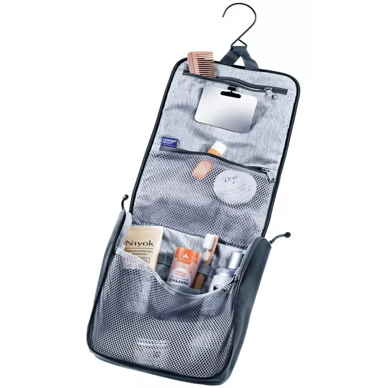 Bolsa de higiene de viagem DEUTER Wash Center II, organizador compacto para artigos de higiene, preto