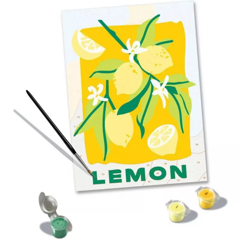 Ravensburger CreArt conjunto de pintura – Limões (Design 25515) para projetos de pintura em tela