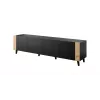 Móvel de TV FARO 200x42x52 preto mate + carvalho craft