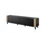Móvel de TV FARO 200x42x52 preto mate + carvalho craft