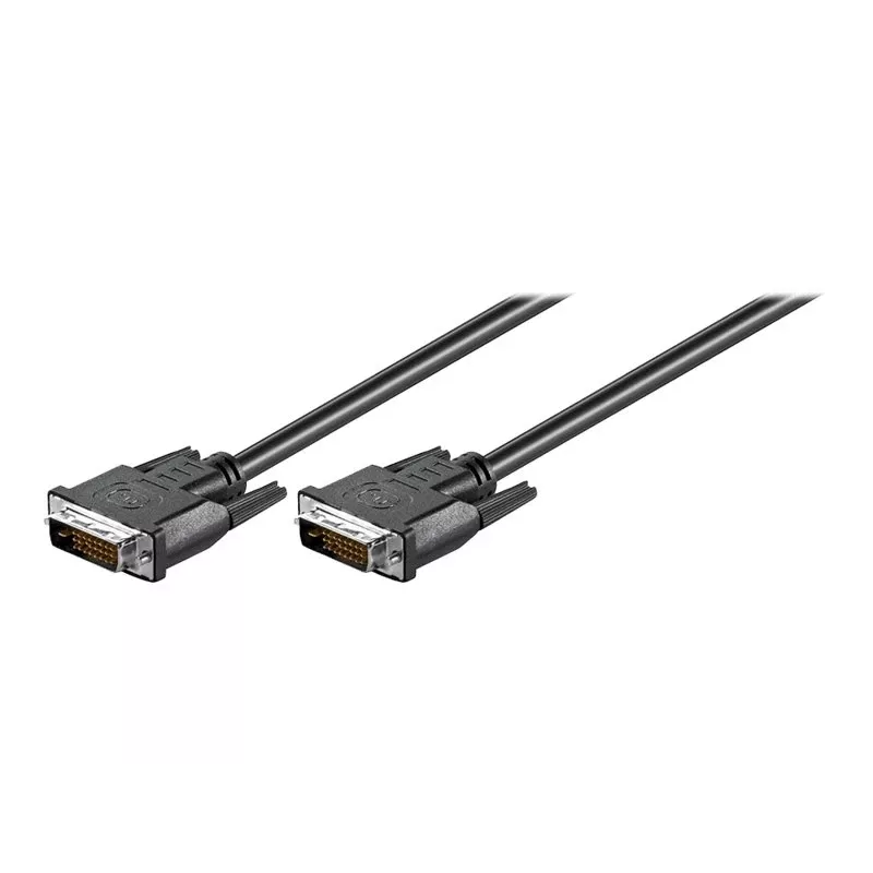 Cabo DVI-D FullHD Goobay Wentronic Dual Link, preto, 1,8 m – ficha DVI-D Dual-Link (24+1 pinos) > ficha DVI-D Dual-Link (24+1 pinos) (93573)
