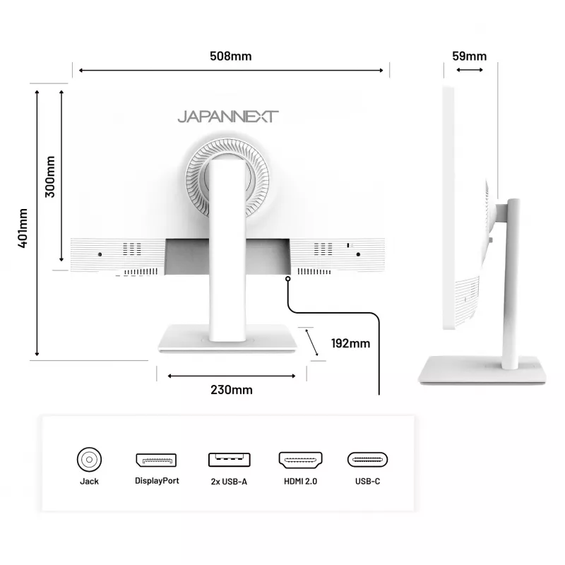 Monitor Japannext JN-IPS2152FHDR-T branco