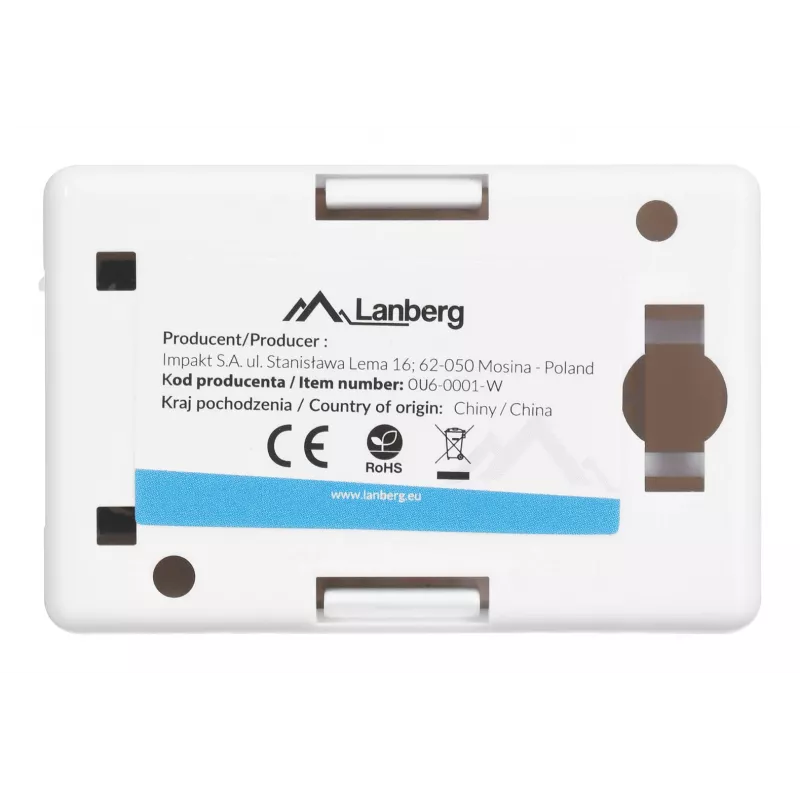 Tomada de rede LANBERG RJ-45 OU6-0001-W, Cat6, branco