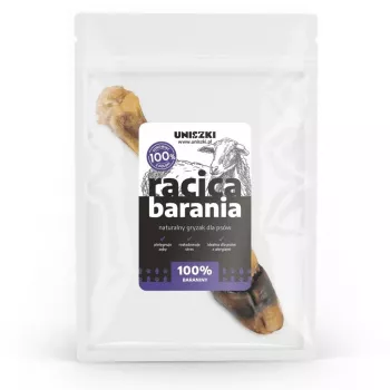 Traqueia de cordeiro UNISZKI artigo mastigável para cães unidade snack natural de higiene dentária 100 g, sabor cordeiro