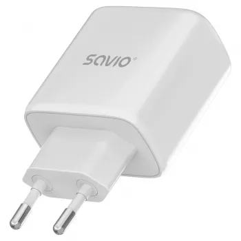 Carregador para dispositivos móveis Savio LA-12 Universal Branco AC Carregamento rápido Interior
