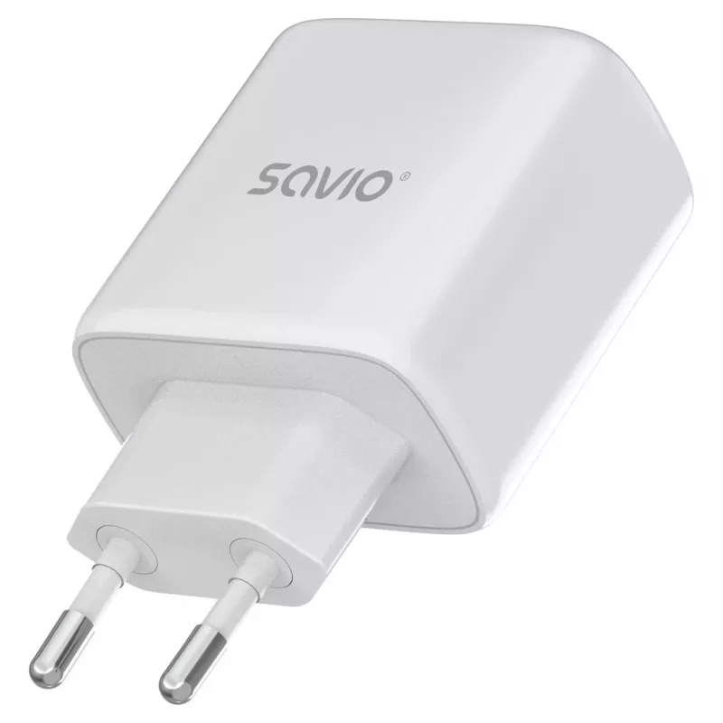 Carregador para dispositivos móveis Savio LA-12 Universal Branco AC Carregamento rápido Interior