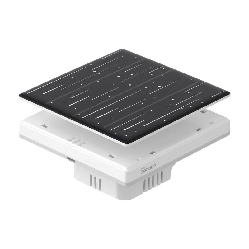 Cobertura decorativa Sonoff T5-4C-86-star para interruptor tátil — modelo T5-4C-86-star, painel de parede para montagem 86×86 mm