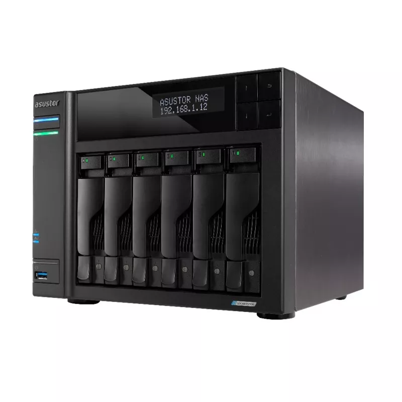 NAS Asustor LOCKERSTOR 6 Desktop Intel® Celeron® N5105 8 GB DDR4 HDD ADM preto
