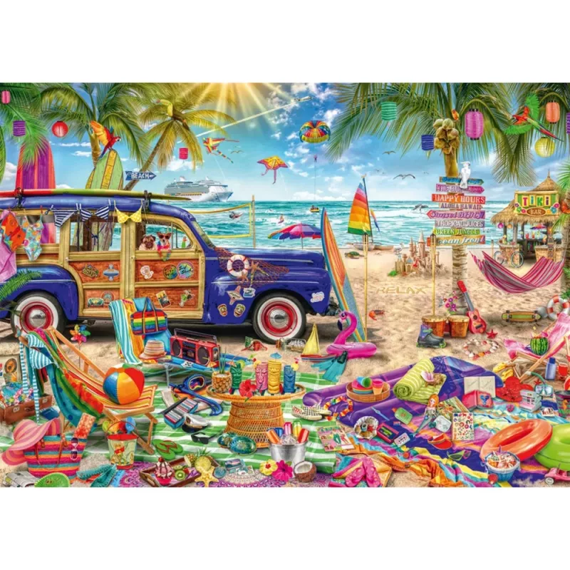 Férias soalheiras na praia, Puzzle 1000 peças