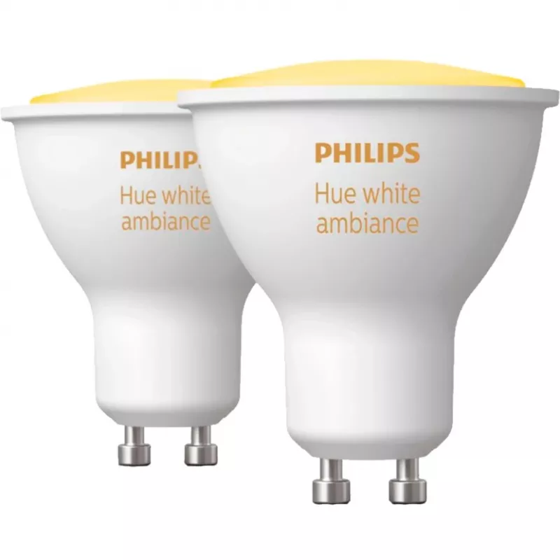 Lâmpadas LED GU10 pack duplo com Hue Bridge – Philips Hue White Ambiance, substitui 35W