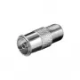 Goobay WE 1173 Cu adaptador RF, IEC (9,52 mm) fêmea para F fêmea