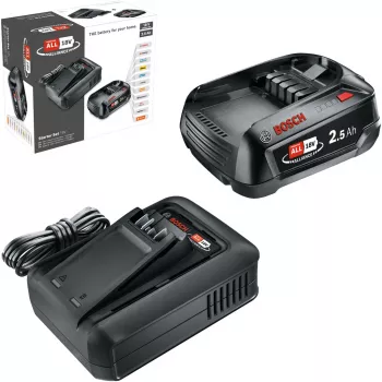 Conjunto de arranque de bateria 18V 1x 2,5Ah + carregador rápido AL 18V-44 (preto, bateria de iões de lítio 2,5Ah, POWER FOR ALL ALLIANCE)