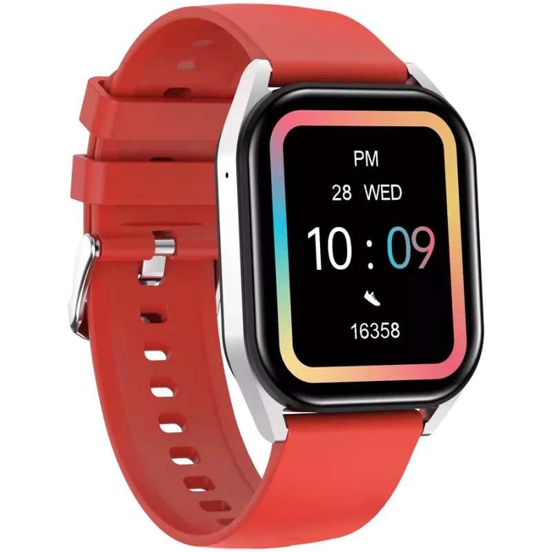 Smartwatch CANYON Chatter SW-58 BT-CALL prateado vermelho