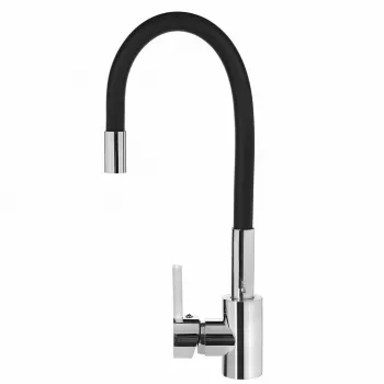 Misturadora de cozinha PYRAMIS 090919638 Preto Cromado — monocomando, bica orientável, alcance 23 cm, altura 41 cm