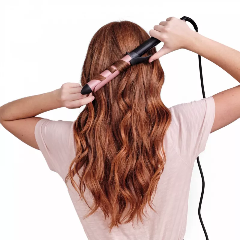 Modelador de caracóis BaByliss C452E 32 mm ferro de caracóis quente preto, rosa 98,4 (2,5 m)