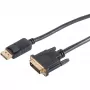 Adaptador de cabo de vídeo DisplayPort DVI ShiverPeaks BS77492-1