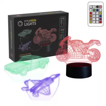Lâmpada LED decorativa para veículos MANTA SNL121RGB luz 3D RGB para automóveis e motociclos