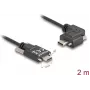 Cabo USB 2.0 DeLOCK USB Type-C macho para USB Type-C macho angular esquerda/direita PD 3.0 60W 2m