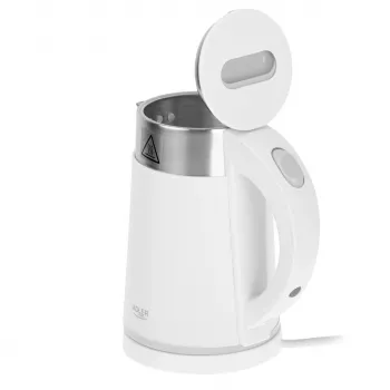 Chaleira elétrica Adler AD 1372w – 0,6 L, 800 W, corpo em aço inoxidável, controlo tátil