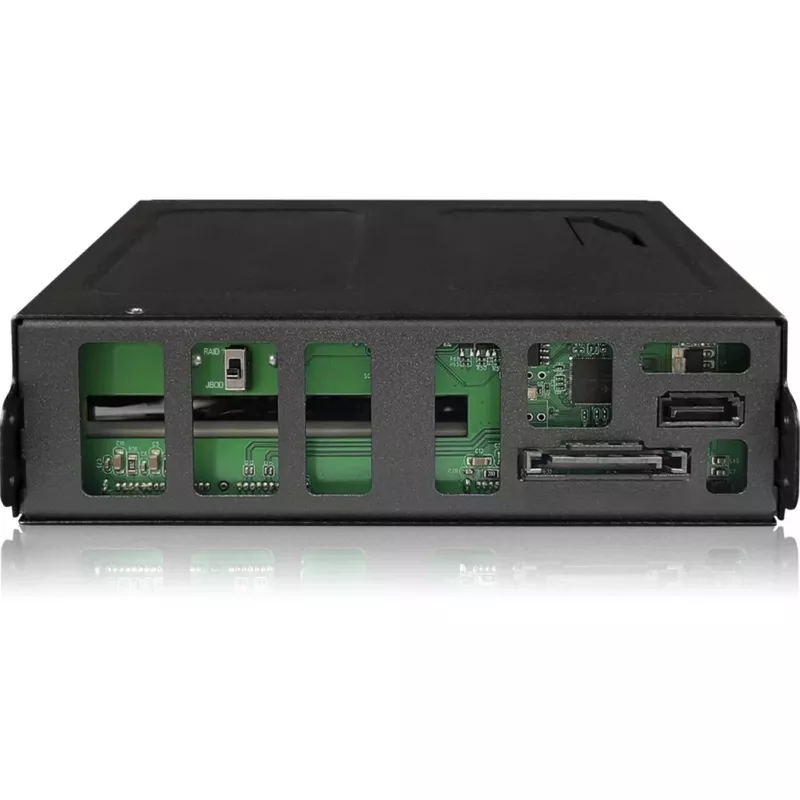 Caixa para disco icy dock MB902SPR-B R1 preto 2,5 polegadas SATA