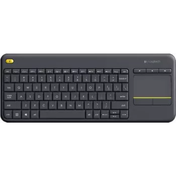 Logitech K400 Plus TV – mini – sem fios – RF wireless – QWERTY – preto