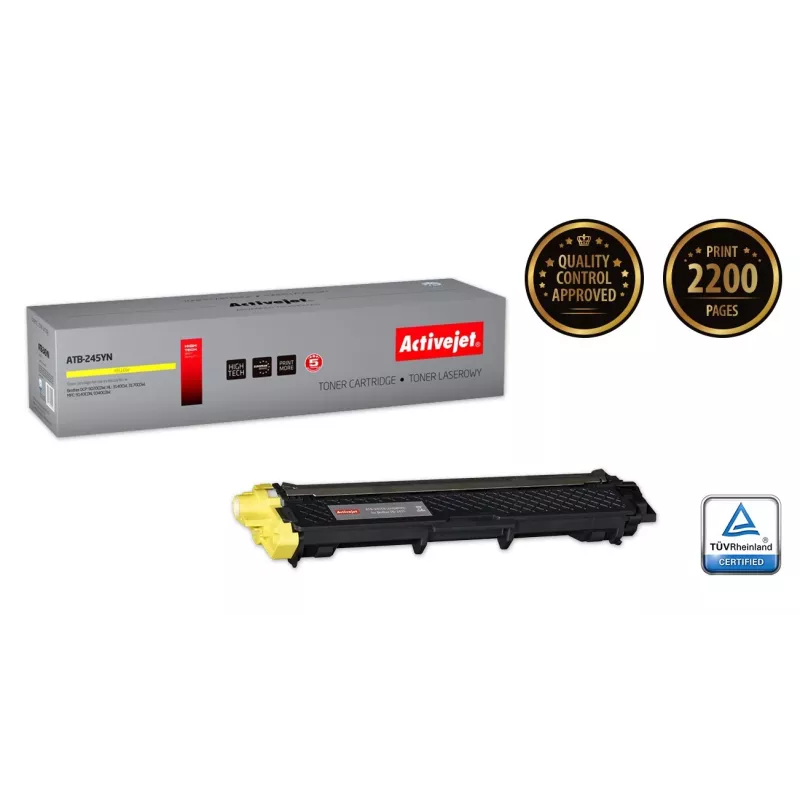 Toner Activejet ATB-245YN (substituto de Brother TN-245Y; Supreme; 2200 páginas; amarelo)