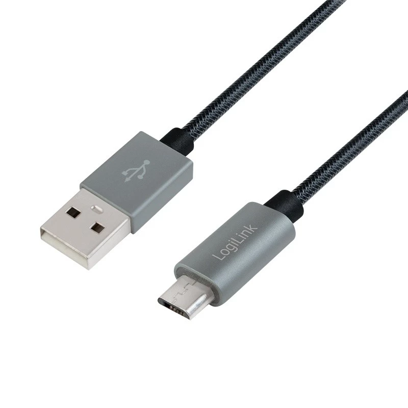 Cabo de sincronização e carregamento USB-A para ficha Micro-B 2m