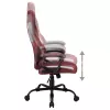 Cadeira de escritório Subsonic SA5642-H1 assento acolchoado encosto acolchoado castanho branco